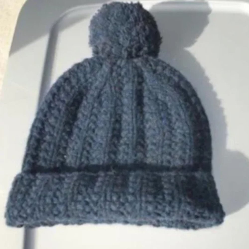 VINTAGE Abercrombie & Fitch 100% Wool CABLE KNIT HAT New